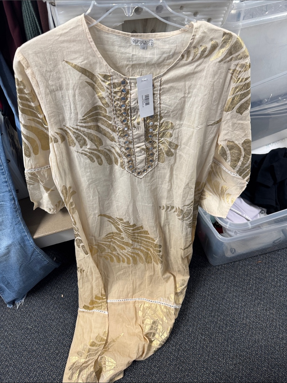 Debbie Katz beach coverup dress M // 071178